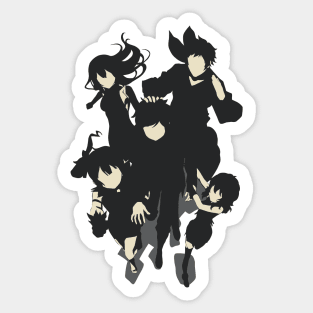 Bell Hestia Welf Liliruca and Ais from Is It Wrong to Try to Pick Up Girls in a Dungeon IV or Dungeon ni Deai wo Motomeru no wa Machigatteiru Darou ka 4 Anime in a Cool Awesome Minimalist Design Sticker